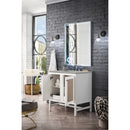 James Martin Addison 30" Single Vanity Cabinet with Doors Glossy White with 3 cm Eternal Serena Top E445-V30-GW-3ESR