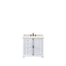 James Martin Providence 36" Single Vanity Cabinet Bright White with 3 cm Eternal Marfil Quartz Top 238-105-V36-BW-3EMR