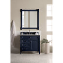 James Martin Brittany 36" Victory Blue Single Vanity with 3 cm Arctic Fall Solid Surface Top 650-V36-VBL-3AF