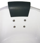 ALFI EAGO 5' Rounded Modern Double Seat Corner Whirlpool Bath Tub with Fixtures AM200