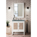 James Martin Athens 30" Single Vanity Cabinet Glossy White with 3 cm Cala Blue Top E645-V30-GW-3CBL