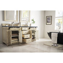 James Martin Bristol 72" Double Vanity Vintage Vanilla with 3 cm Charcoal Soapstone Quartz Top 157-V72-VV-3CSP