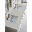 James Martin Savannah 60" Double Vanity Cabinet Bright White with 3 cm Eternal Serena Quartz Top 238-104-V60D-BW-3ESR