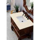 James Martin Castilian 36" Single Vanity Cabinet Aged Cognac with 3 cm Eternal Marfil Quartz Top 160-V36-ACG-3EMR