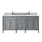 James Martin Brittany 72" Urban Gray Double Vanity with 3 cm Eternal Serena Quartz Top 650-V72-UGR-3ESR