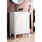 James Martin Britannia 24" Single Vanity Cabinet Glossy White with White Glossy Resin Countertop E652-V24-GW-WG