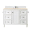 James Martin Copper Cove Encore 48" Single Vanity Bright White with 3 cm Eternal Marfil Quartz Top 301-V48-BW-3EMR