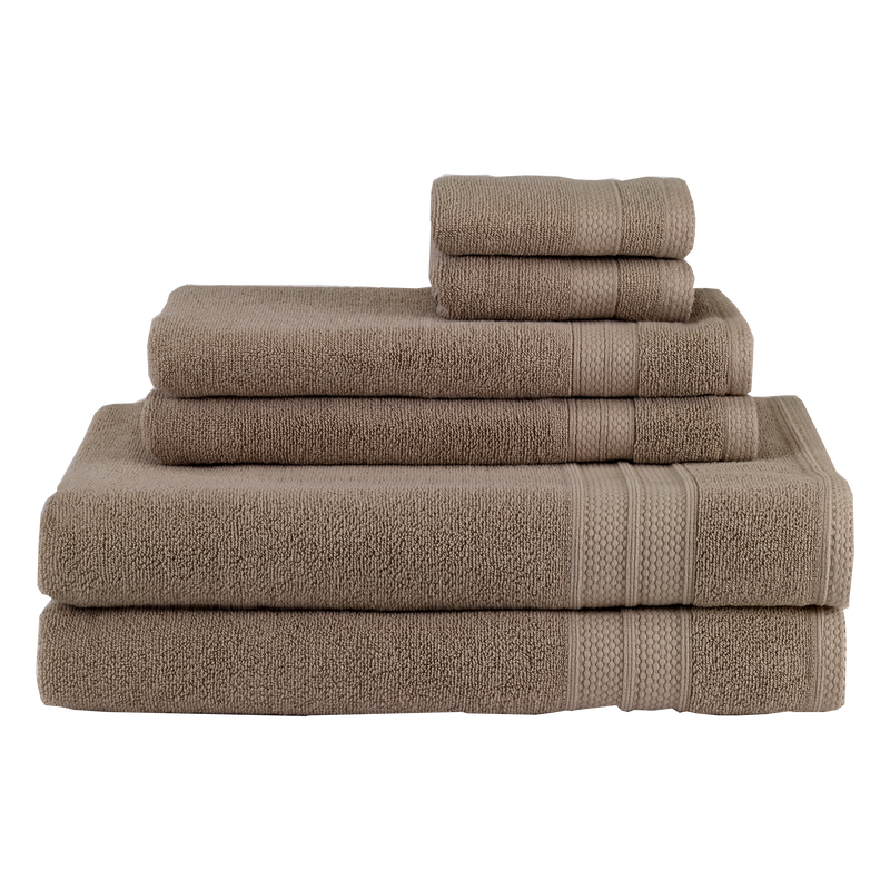 Avanti Towels 6 Piece Taupe Solid Towel Set Avanti Turkish Spa 6 Piece Towel Set 060856 TAU