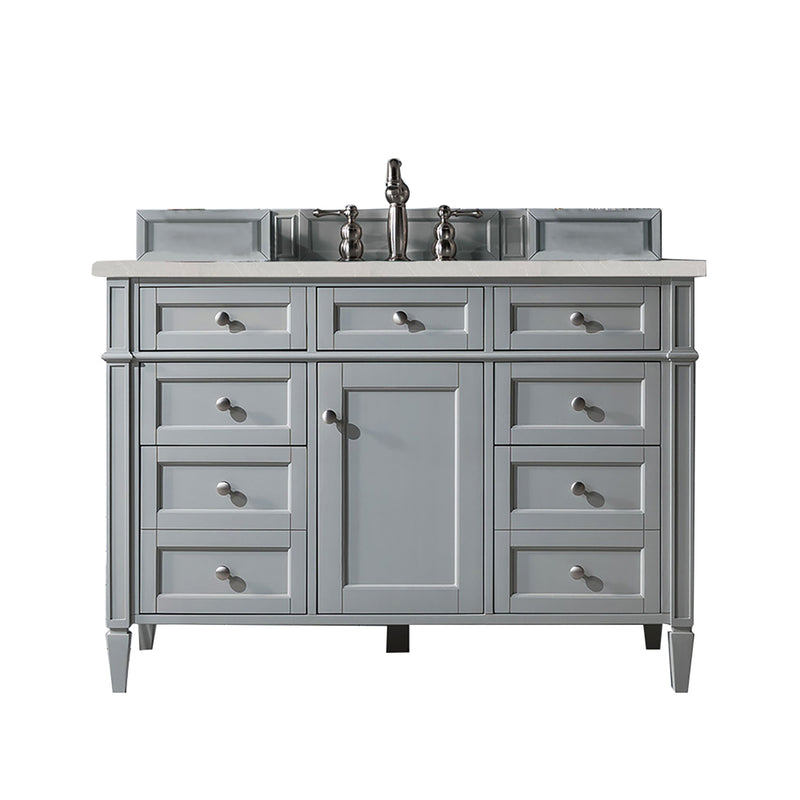 James Martin Brittany 48" Urban Gray Single Vanity with 3 cm Eternal Serena Quartz Top 650-V48-UGR-3ESR