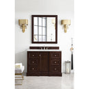 James Martin De Soto 48" Single Vanity Burnished Mahogany with 3 cm Ethereal Noctis Quartz Top 825-V48-BNM-3ENC