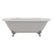 Cambridge Plumbing Cast Iron Double Ended Clawfoot Tub 67"x30", 7" Drillings and PC Feet