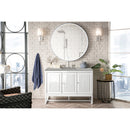 James Martin Athens 48" Single Vanity Cabinet Glossy White with 3 cm Eternal Serena Top E645-V48-GW-3ESR