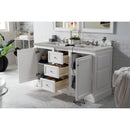 James Martin De Soto 60" Double Vanity Bright White with 3 cm Eternal Serena Quartz Top 825-V60D-BW-3ESR