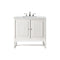 James Martin Athens 30" Single Vanity Cabinet Glossy White with 3 cm Ethereal Noctis Top E645-V30-GW-3ENC