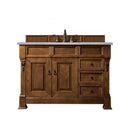 James Martin Brookfield 48" Country Oak Single Vanity with 3 cm Eternal Serena Quartz Top 147-114-5276-3ESR