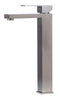 ALFI Brushed Nickel Tall Square Single Lever Bathroom Faucet AB1129