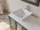 Cambridge Plumbing 63" Solid Wood Vanity Porcelain Counter Top Two Matching Vessel Sinks