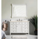 James Martin Brittany 48" Bright White Single Vanity with 3 cm Eternal Marfil Quartz Top 650-V48-BW-3EMR