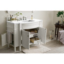 James Martin Brittany 46" Single Vanity Bright White with 3 cm Classic White Quartz Top 650-V46R-BW-CLW