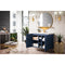 James Martin Alicante' 39.5" Single Vanity Cabinet Azure Blue with White Glossy Resin Countertop E110-V39.5-AZB-WG