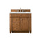 James Martin Bristol 36" Single Vanity Saddle Brown with 3 cm Ethereal Noctis Quartz Top 157-V36-SBR-3ENC