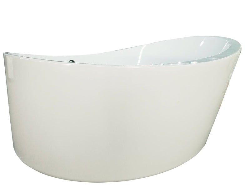 ALFI EAGO 66" Round Free Standing Acrylic Air Bubble Bathtub AM2130