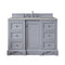 James Martin De Soto 48" Single Vanity Silver Gray with 3 cm Eternal Serena Quartz Top 825-V48-SL-3ESR