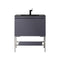 James Martin Milan 31.5" Single Vanity Cabinet Modern Grey Glossy Brushed Nickel with Charcoal Black Composite Top 801V31.5MGGBNKCHB