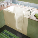 MediTub Walk-In 30" x 54" Right Drain Biscuit Whirlpool and Air Jetted Walk-In Bathtub