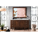 James Martin Addison 60" Single Vanity Cabinet  Mid Century Acacia with 3 cm Ethereal Noctis Quartz Top E444-V60S-MCA-3ENC