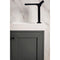 James Martin Chianti 16" Single Vanity Cabinet Mineral Gray Matte Black with White Glossy Resin Countertop E303-V16-MG-MBK-WG