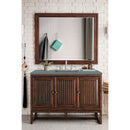 James Martin Athens 48" Single Vanity Cabinet Mid Century Acacia with 3 cm Cala Blue Top E645-V48-MCA-3CBL