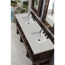 James Martin Balmoral 72" Double Vanity Cabinet Antique Walnut with 3 cm Eternal Serena Quartz Top 150-V72-ANW-3ESR