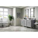 James Martin Brittany 72" Urban Gray Double Vanity with 3 cm Ethereal Noctis Quartz Top 650-V72-UGR-3ENC