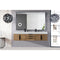 James Martin Mercer Island 72" Double Vanity Latte Oak Matte Black with Glossy White Composite Top 389-V72D-LTO-MB-GW