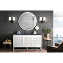 James Martin Athens 60" Single Vanity Cabinet Glossy White with 3 cm Charcoal Soapstone Quartz Top E645-V60S-GW-3CSP