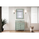 James Martin Brittany 36" Sage Green Single Vanity with 3 cm Eternal Marfil Quartz Top 650-V36-SGR-3EMR