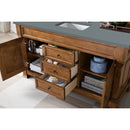 James Martin Brookfield 60" Country Oak Single Vanity with 3 cm Cala Blue Quartz Top 147-114-5371-3CBL