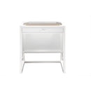 James Martin Athens 36" Single Vanity Cabinet Glossy White with 3 cm Eternal Jasmine Pearl Quartz Top E645-V36-GW-3EJP