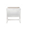 James Martin Athens 60" Single Vanity Cabinet Glossy White with 3 cm Charcoal Soapstone Quartz Top E645-V60S-GW-3CSP