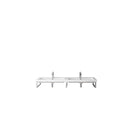 James Martin Three Boston 18" Wall Brackets Brushed Nickel with 63" White Glossy Composite Countertop 055BK18BNK63WG2