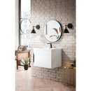 James Martin Columbia 24" Single Vanity Cabinet Glossy White with White Glossy Resin Countertop 388-V24-GW-WG