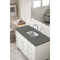 James Martin Brittany 48" Bright White Single Vanity with 3 cm Gray Expo Quartz Top 650-V48-BW-3GEX