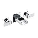 ALFI Brushed Nickel Widespread Wall Mounted Modern Waterfall Bathroom Faucet AB1796-BN