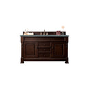 James Martin Brookfield 60" Burnished Mahogany Single Vanity with 3 cm Cala Blue Quartz Top 147-114-5361-3CBL