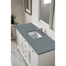 James Martin Providence 60" Single Vanity Cabinet Bright White with 3 cm Cala Blue Quartz Top 238-105-V60S-BW-3CBL