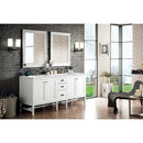 James Martin Addison 72" Double Vanity Cabinet Glossy White with 3 cm Ethereal Noctis Top E444-V72-GW-3ENC