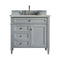 James Martin Brittany 36" Urban Gray Single Vanity with 3 cm Eternal Serena Quartz Top 650-V36-UGR-3ESR