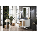 James Martin Addison 36" Single Vanity Cabinet Glossy White with 3 cm Charcoal Soapstone Quartz Top E444-V36-GW-3CSP