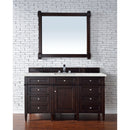 James Martin Brittany 60" Burnished Mahogany Single Vanity with 3 cm Eternal Jasmine Pearl Quartz Top 650-V60S-BNM-3EJP